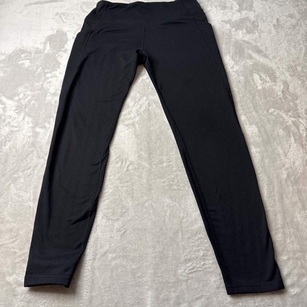 BALEAF Womens Workout Leggings with Pockets Blue Size M
